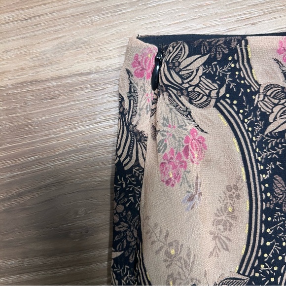 Vintage silk midi skirt size 6 cameo Victorian cottagecore Y2K prairie regency - Picture 4 of 8